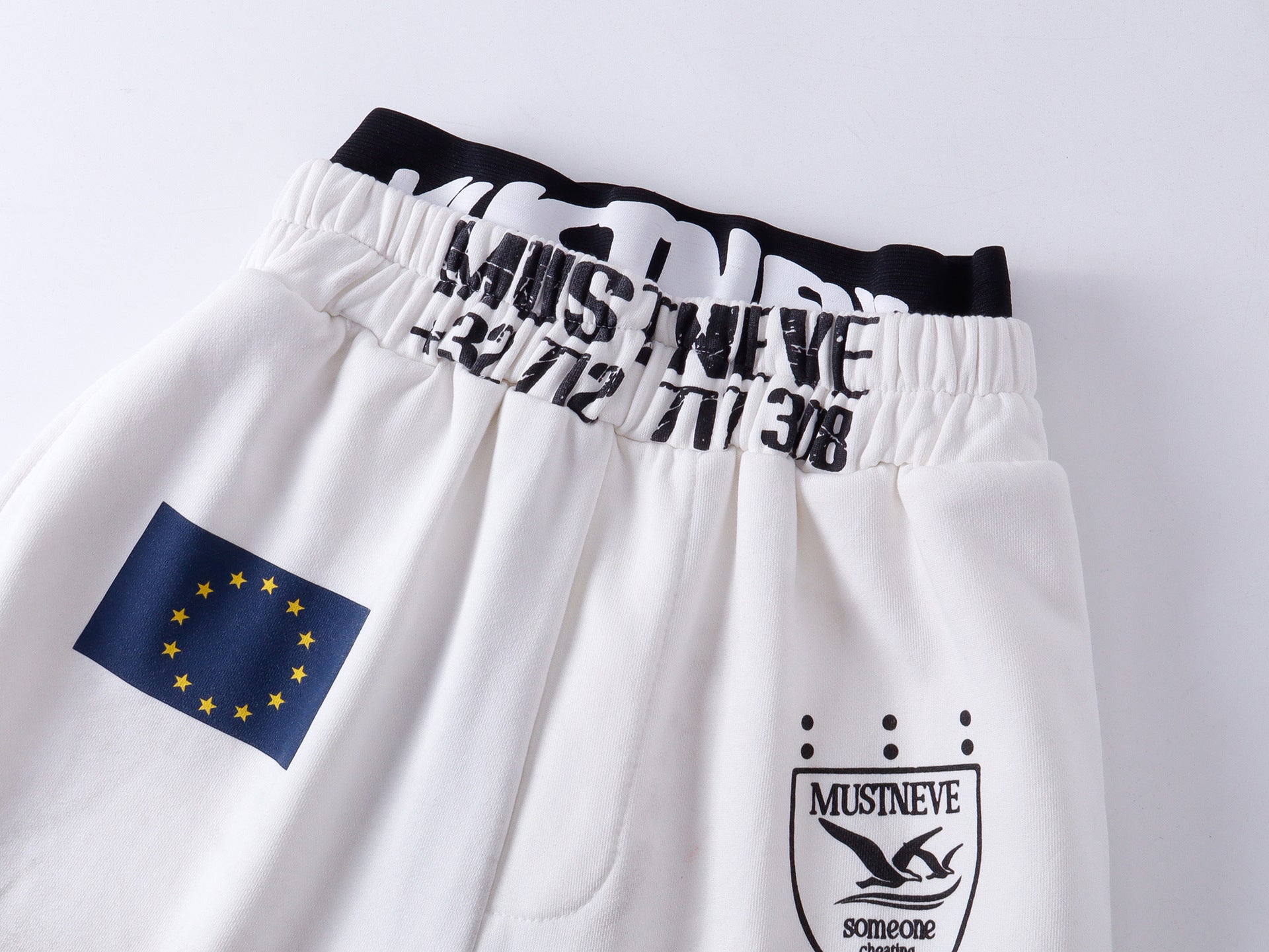 AVIORA Washed Ripped Drape Track Pants