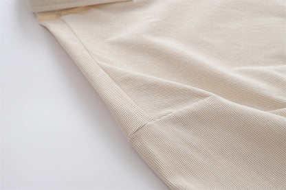 YAVIORA Cartoon Letter Corduroy Shirt