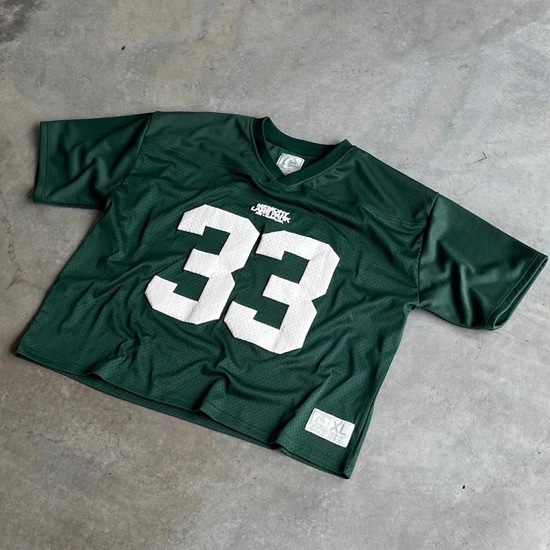 Retro Sports Jersey T-Shirt with Number Print – Streetwear Style