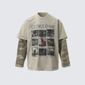 T-shirt superposé Streetwear YAVIORA