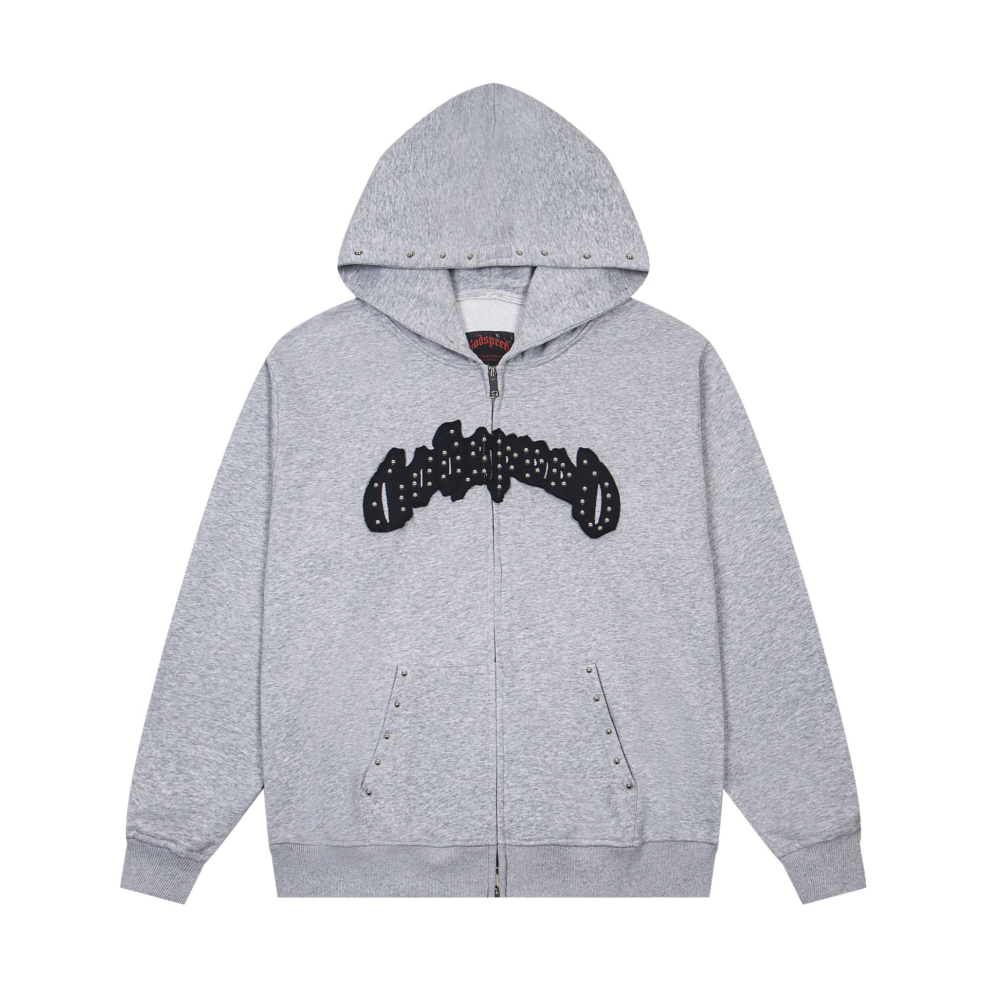 Vintage-Washed Pure Cotton Hip-Hop/Streetwear Hoodie with Print