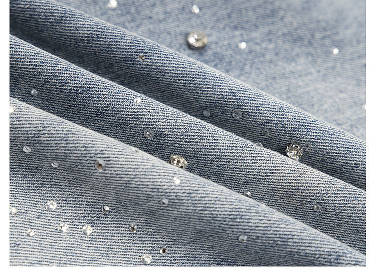 YAVIORA Strass-Weite Jeans