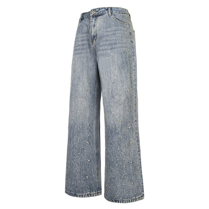 YAVIORA Strass-Weite Jeans