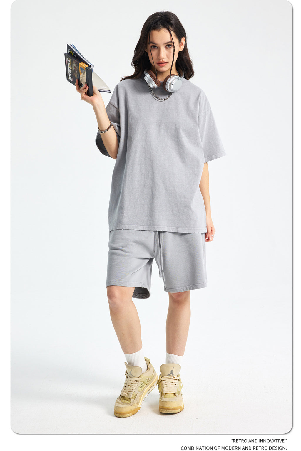 Yaviora Retro Terry Cotton Sports Shorts for Men