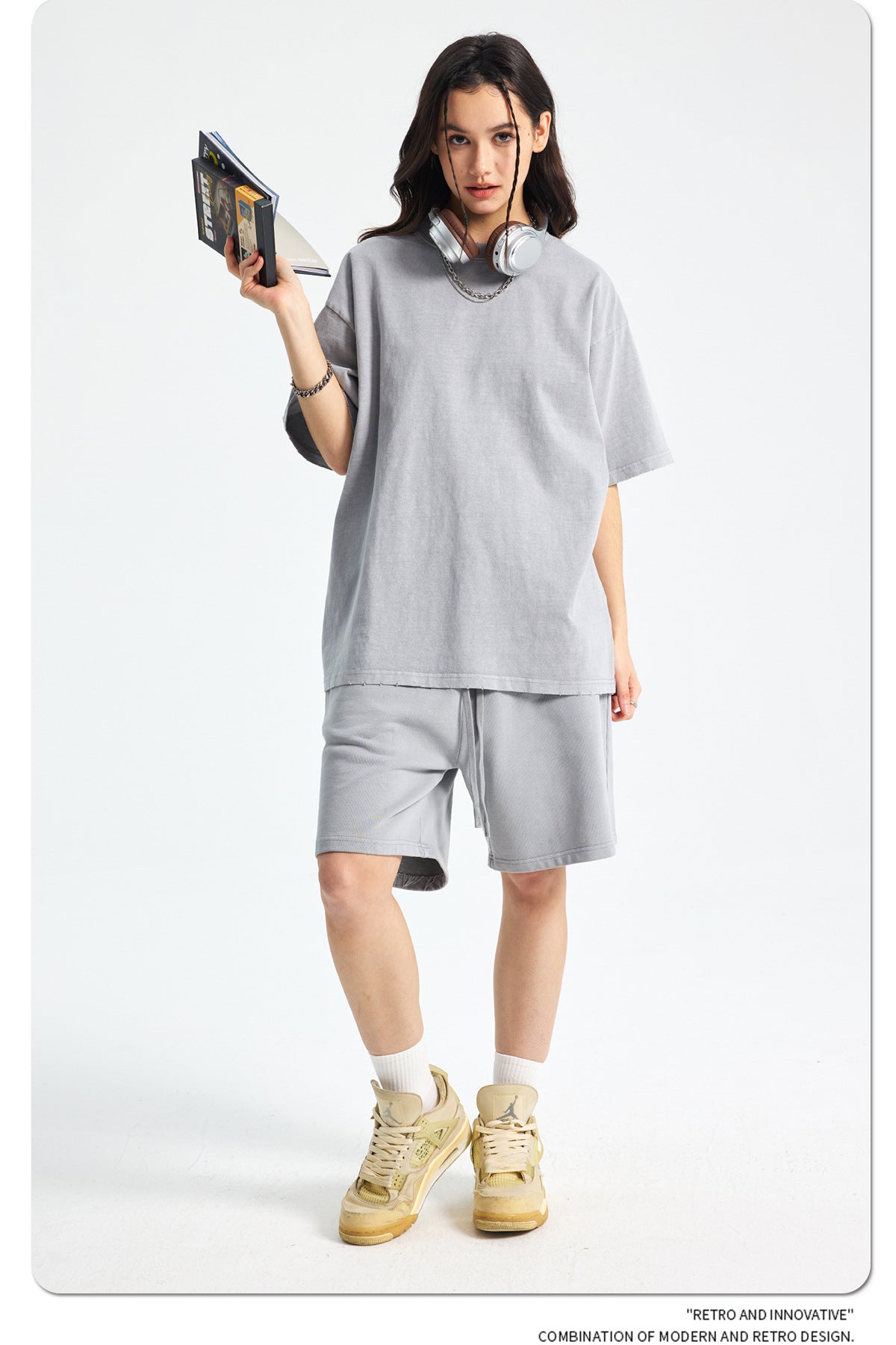 Yaviora Retro Terry Cotton Sports Shorts for Men