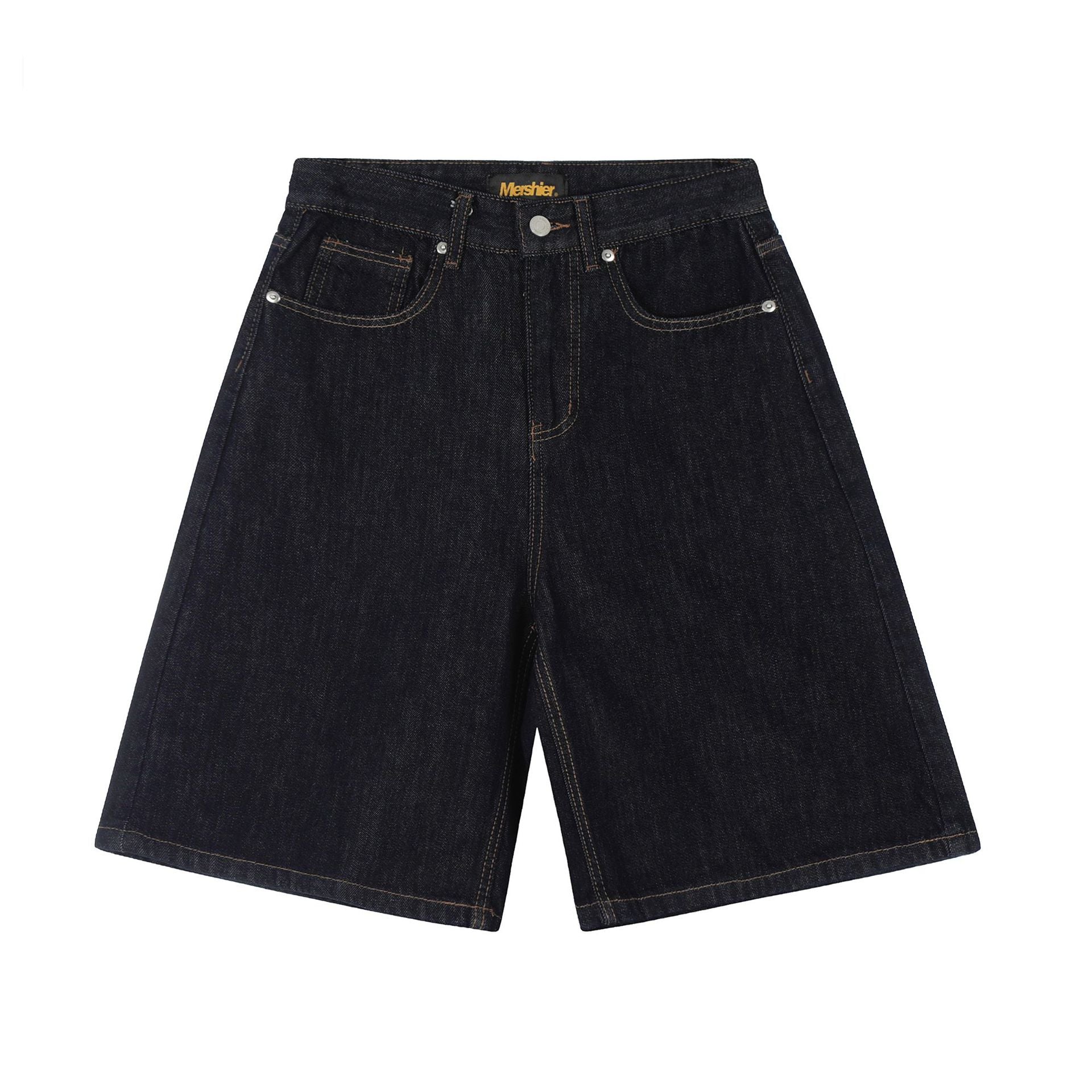 YAVIORA Distressed Straight-Leg Denim Shorts