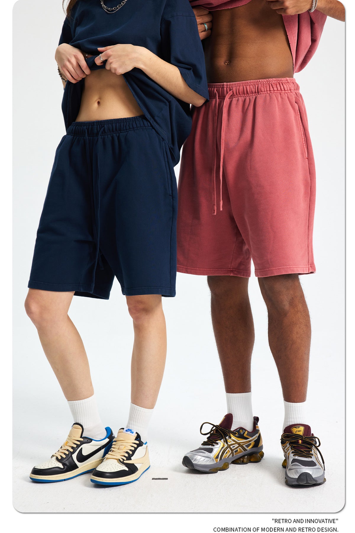 Yaviora Retro Terry Cotton Sports Shorts for Men