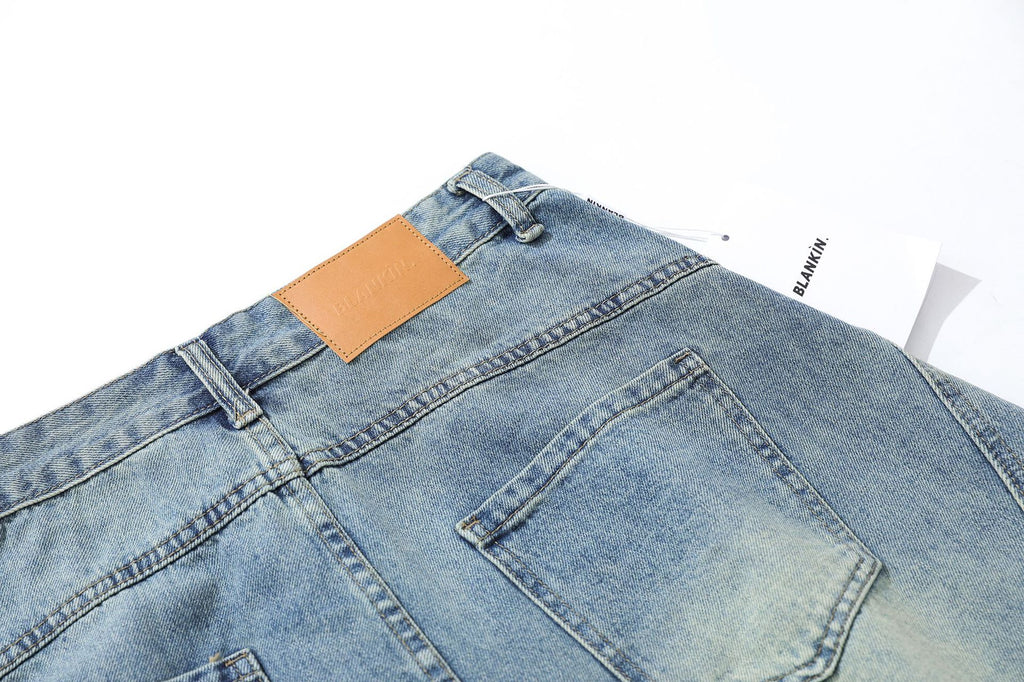 YAVIORA Vintage Washed Scimitar Fit Denim Shorts