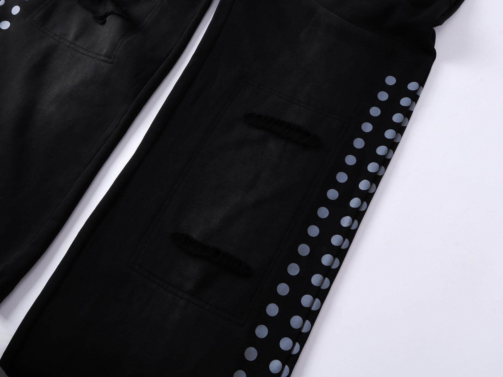 AVIORA Washed Ripped Drape Track Pants