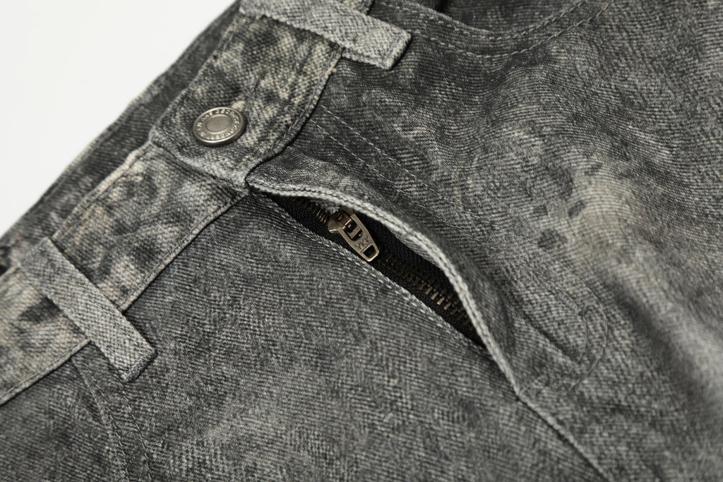 YAVIORA Spliced Dirty Wash Curved Baggy Pants