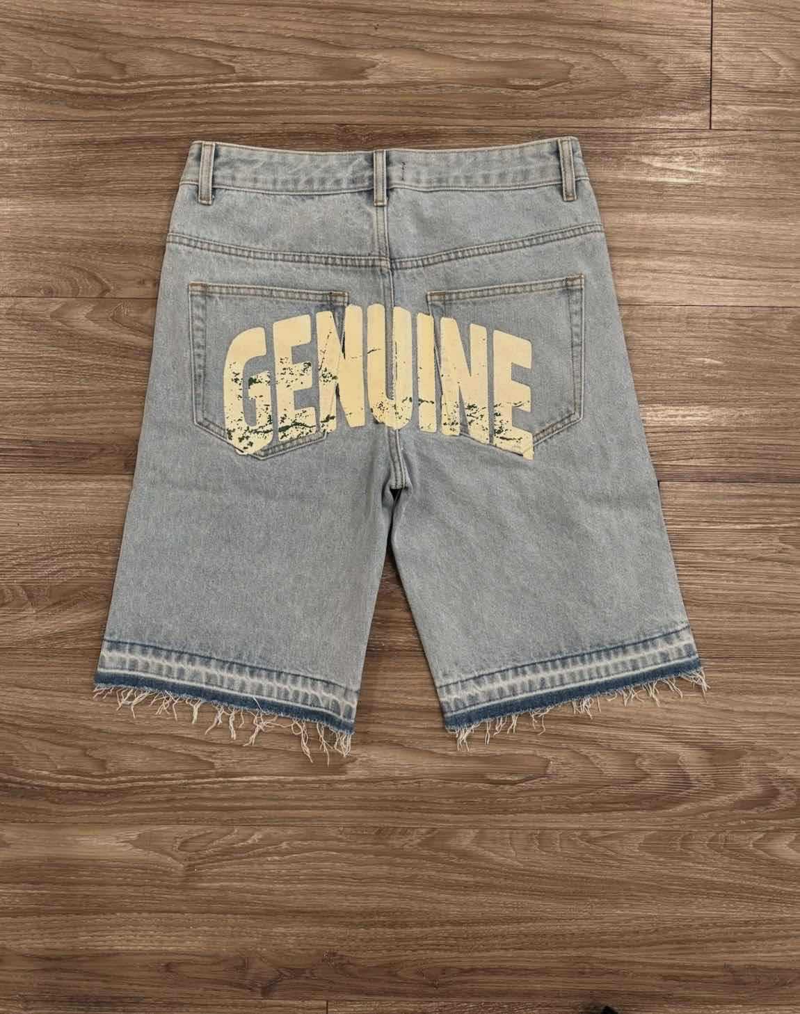 Full rhinestone hip-hop cross hot-fix denim shorts