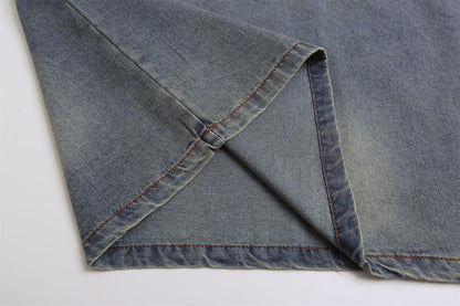 YAVIORA Besticktes Denim-T-Shirt