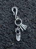 Silver Feather Keychain Gothic Charm Men Women Gift