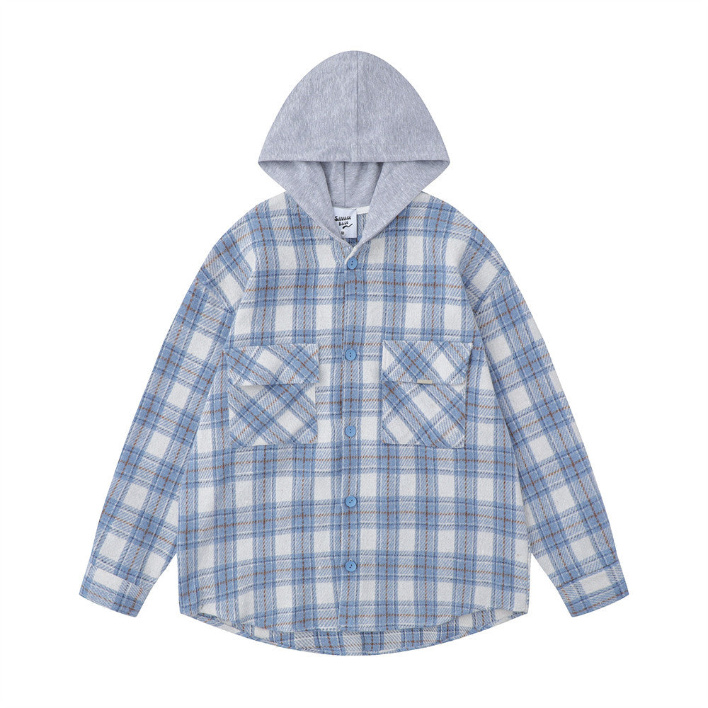 YAVIORA Plaid Hooded Shirt