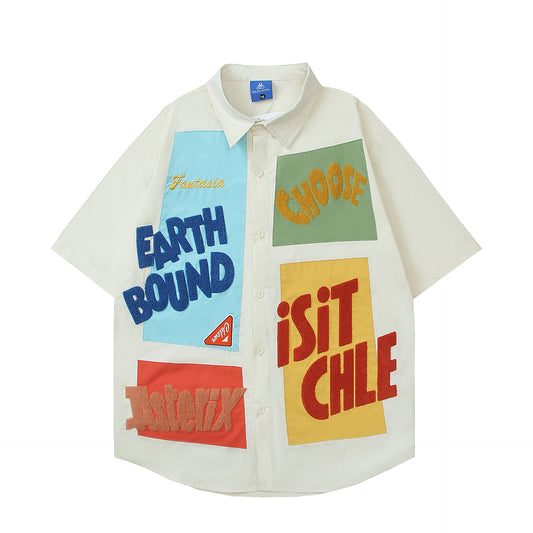 YAVIORA Colorblock Flocked Shirt
