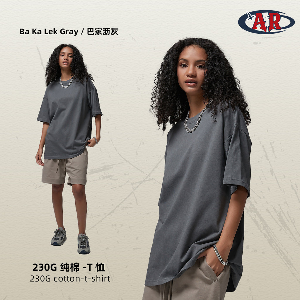 Yaviora 230G Double Yarn Pure Cotton Short-Sleeve T-Shirt
