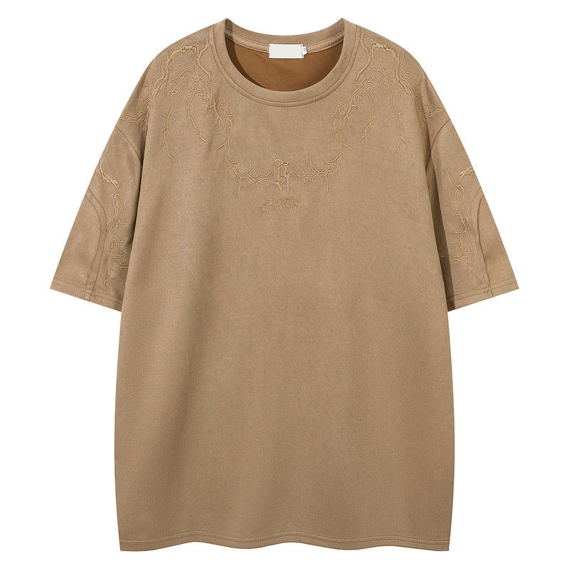 YAVIORA Suede Thorn Tee