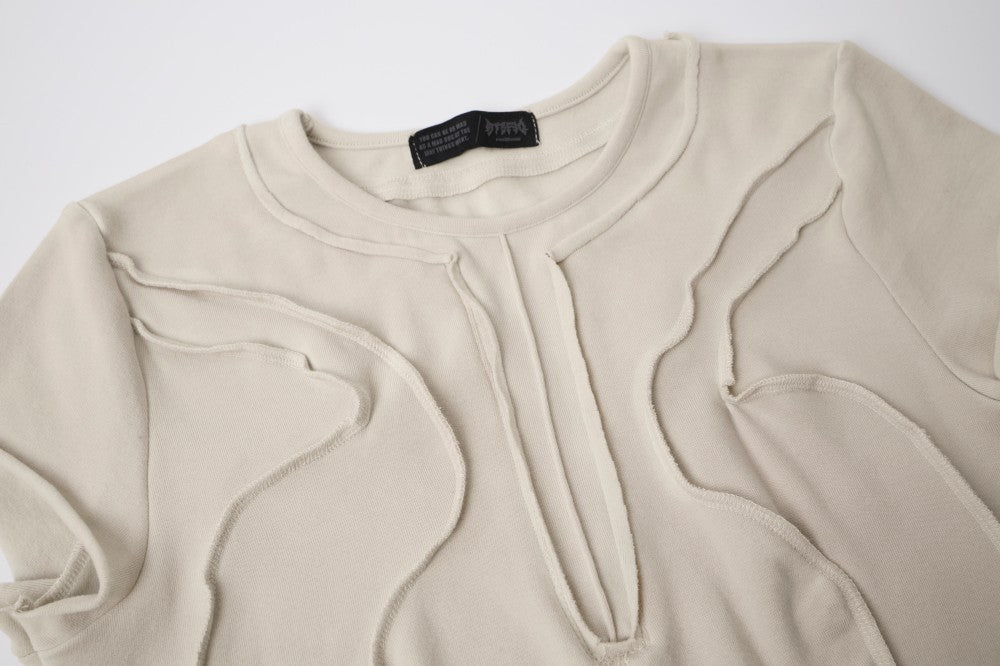 YAVIORA "Rebel" Raw-Edge Slim-Fit T-Shirt