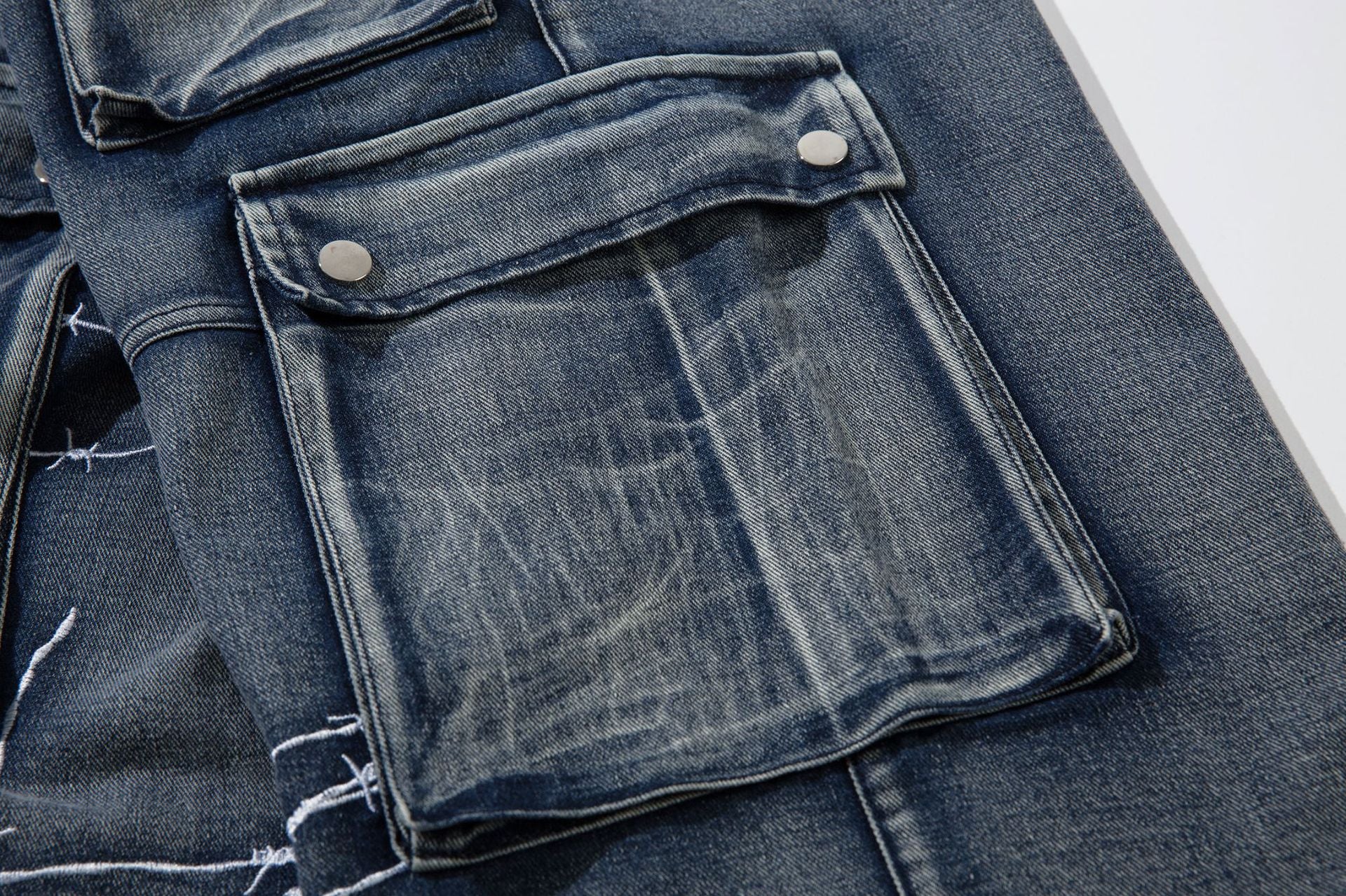 YAVIORA Multi-Pocket Workwear Denim Jeans
