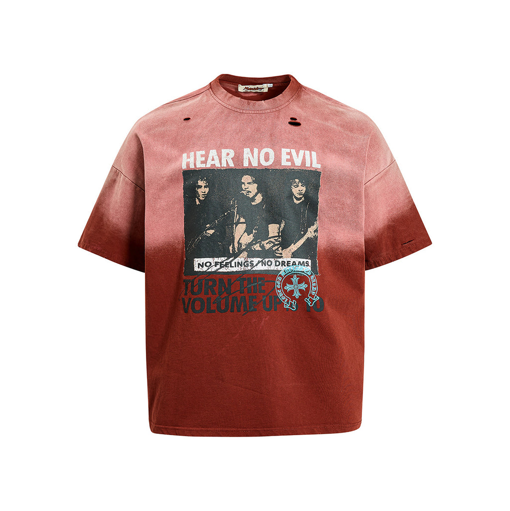 YAVIORA "Hear No Evil" Gradient T-Shirt