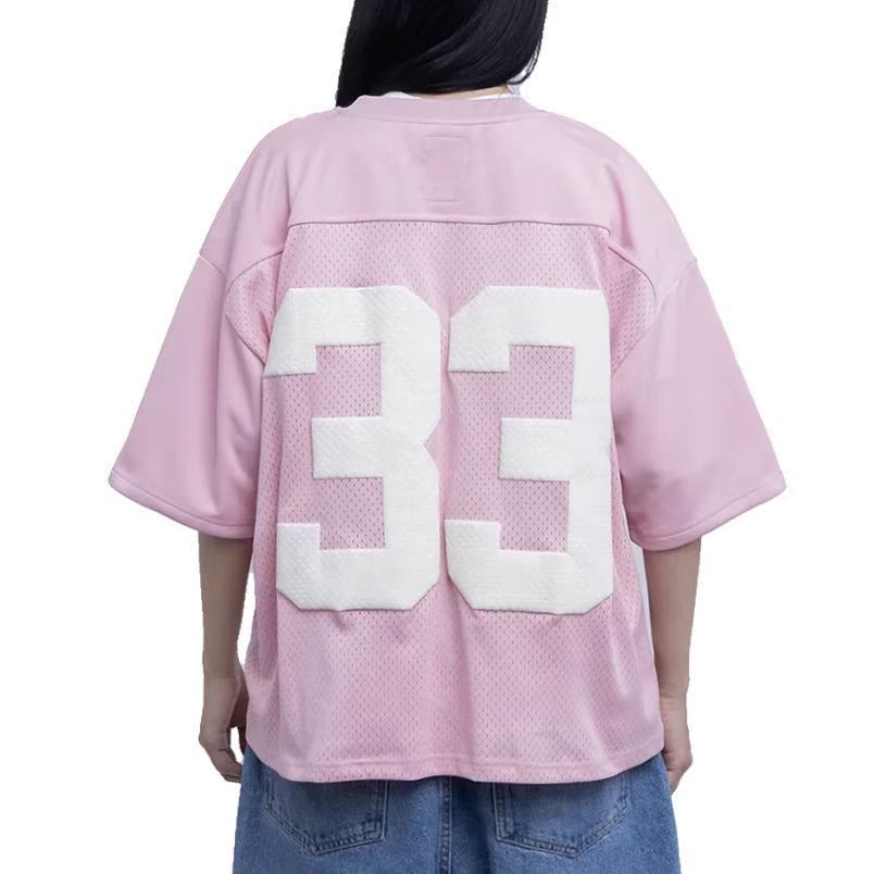 Retro Sports Jersey T-Shirt with Number Print – Streetwear Style