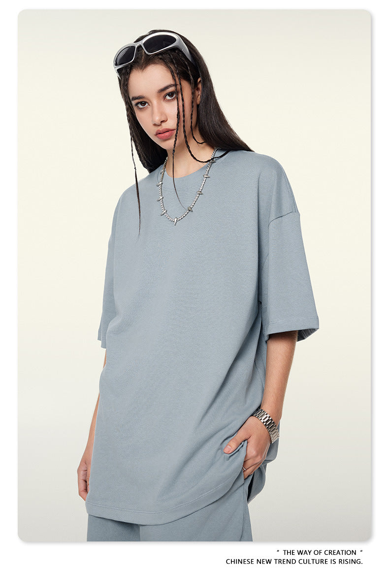 Yaviora Summer American Style Solid Color Loose T-Shirt