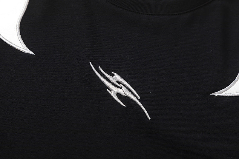 YAVIORA Flammenbesticktes T-Shirt
