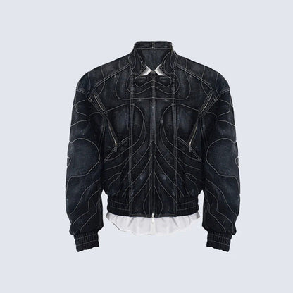 YAVIORA Embroidered Denim Jacket