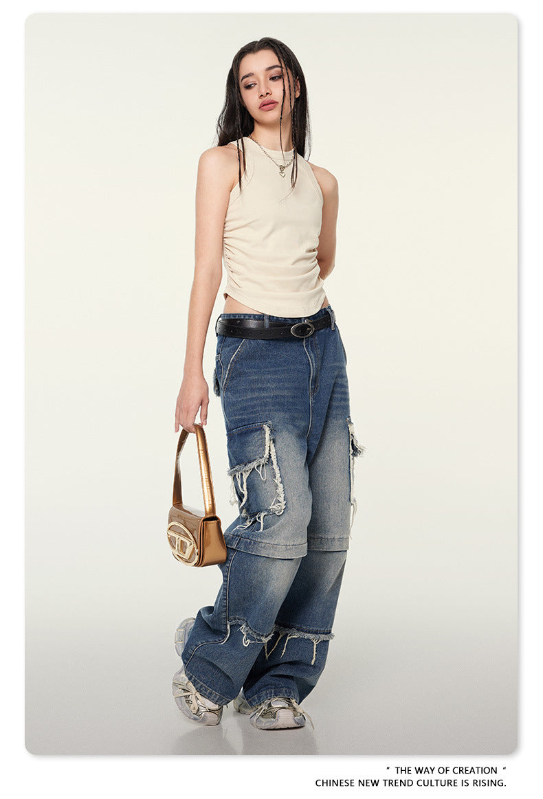 Yaviora American Distressed Hot Girl Style Vest for Women