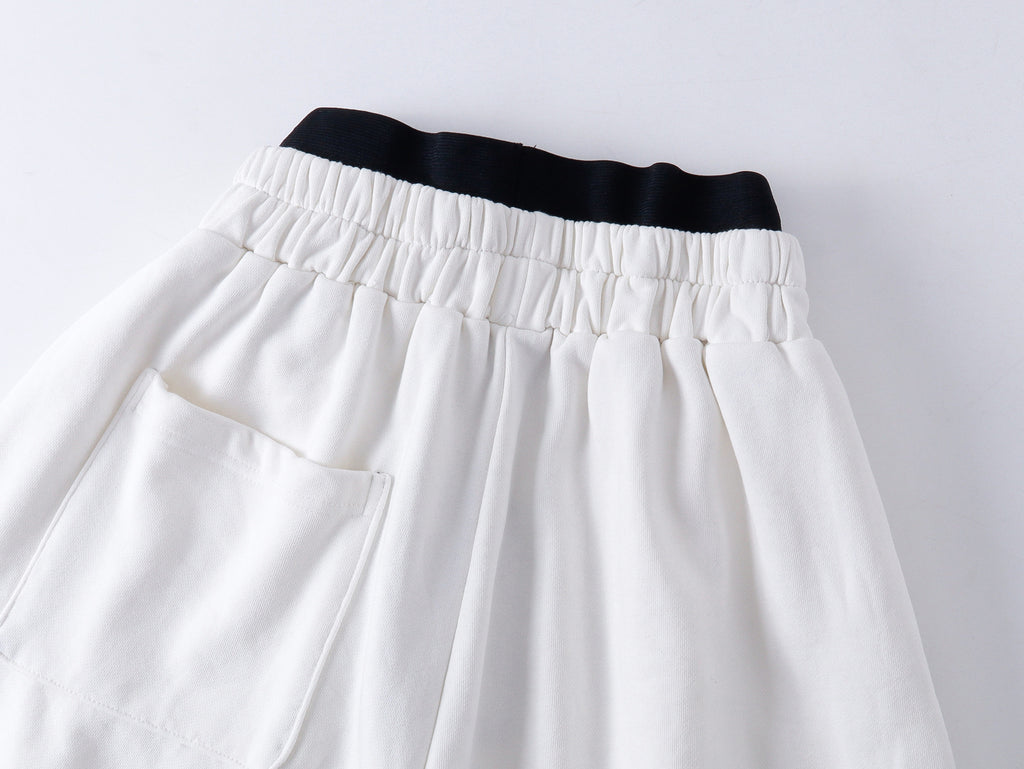 AVIORA Washed Ripped Drape Track Pants