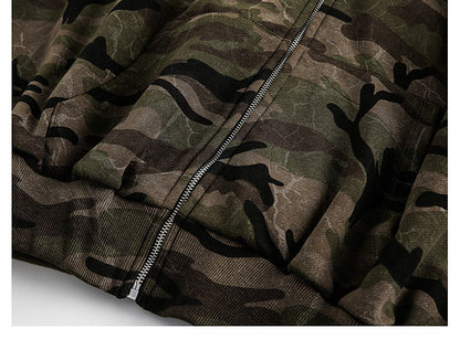 YAVIORA Camo Cropped Hoodie