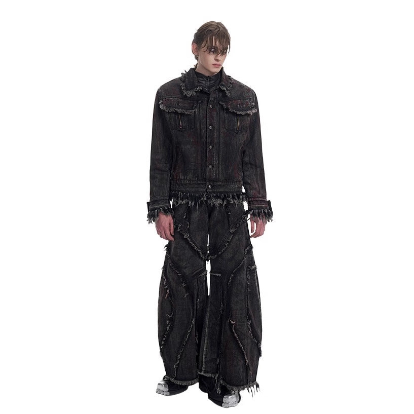 YAVIORA Frayed Curved Jeans