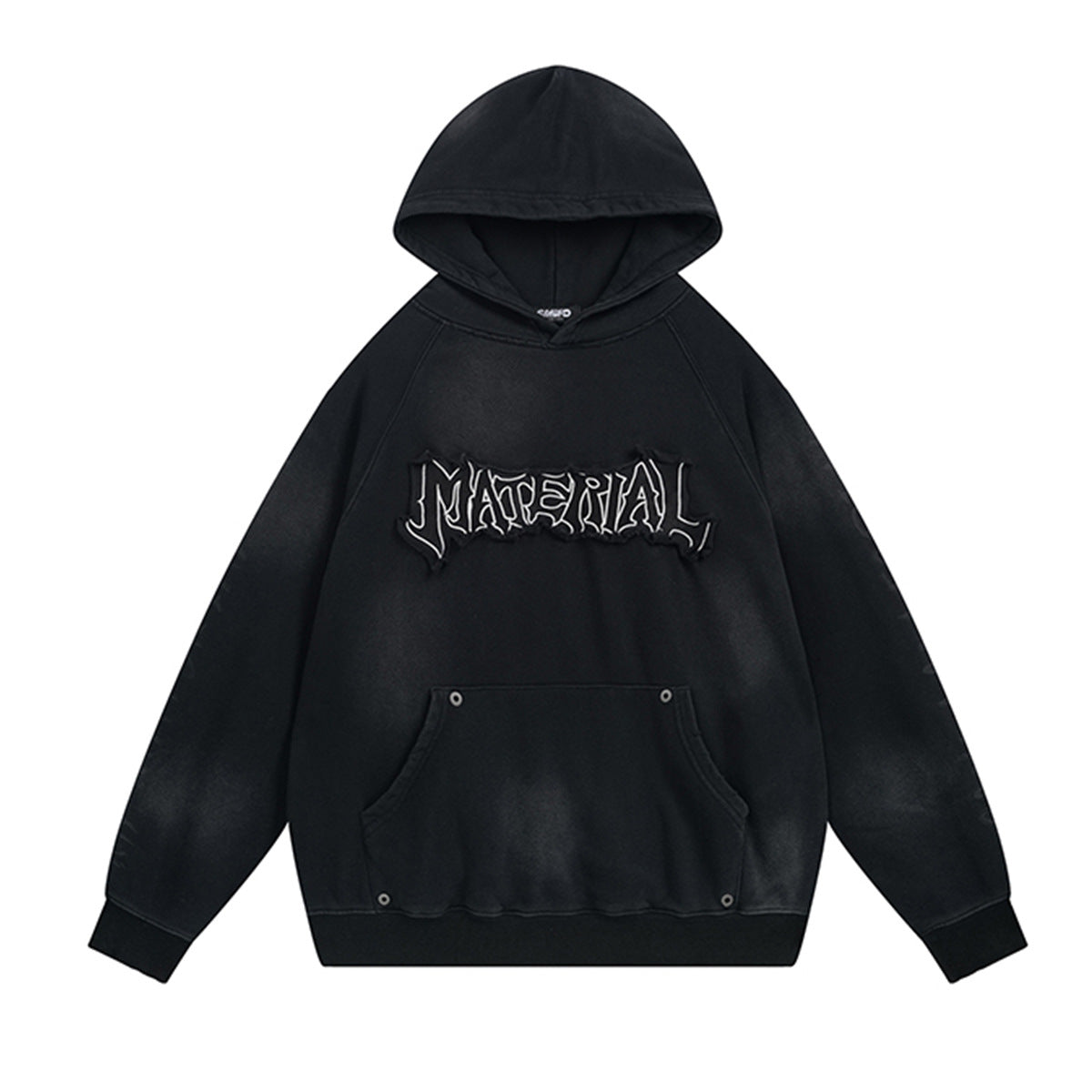 YAVIORA Wasteland Style Washed Embroidered Hoodie