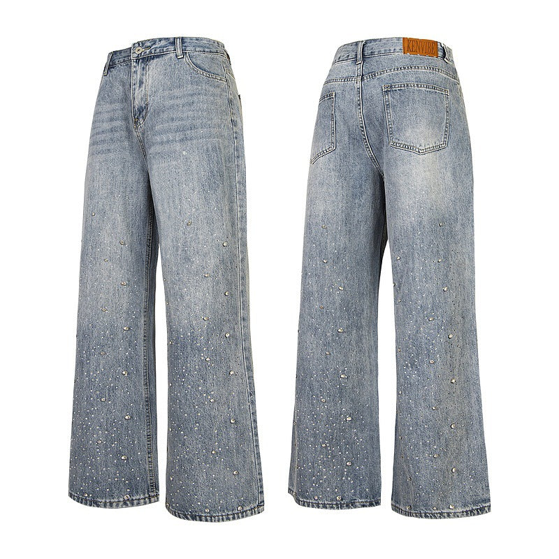 YAVIORA Strass-Weite Jeans