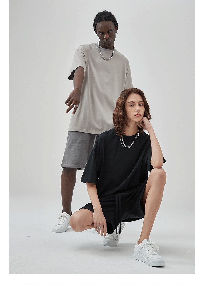 Yaviora 230G Double Yarn Pure Cotton Short-Sleeve T-Shirt