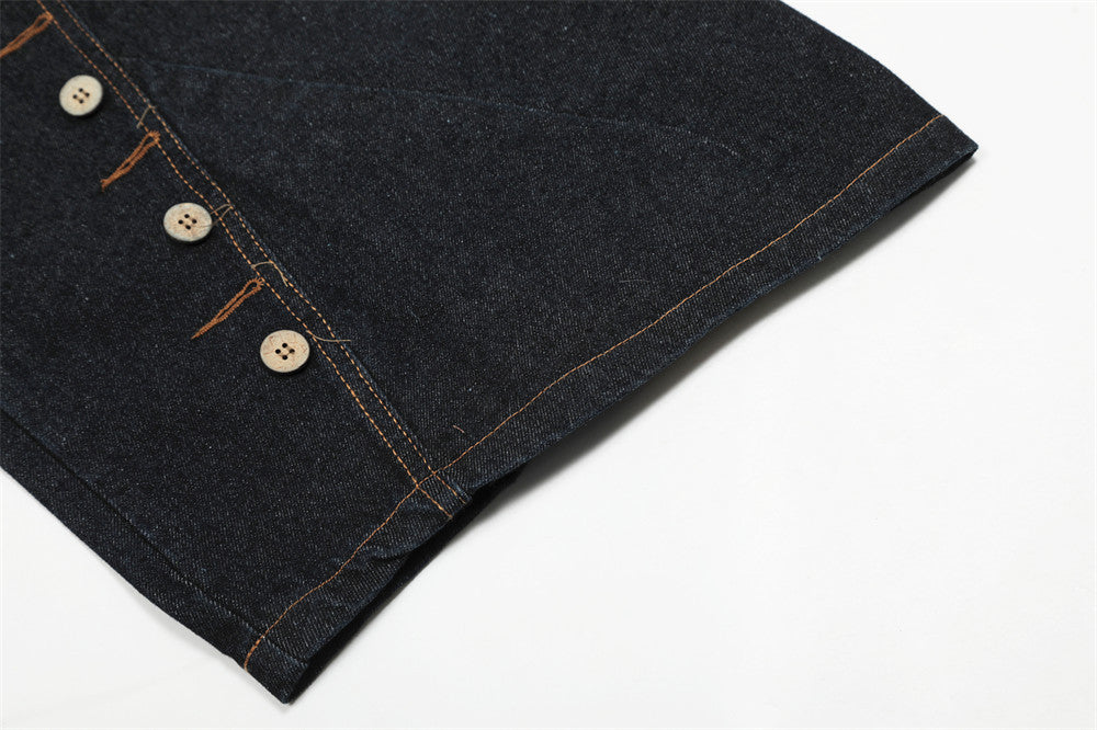 YAVIORA Multi-Button-Jeans mit geschwungenem Schnitt