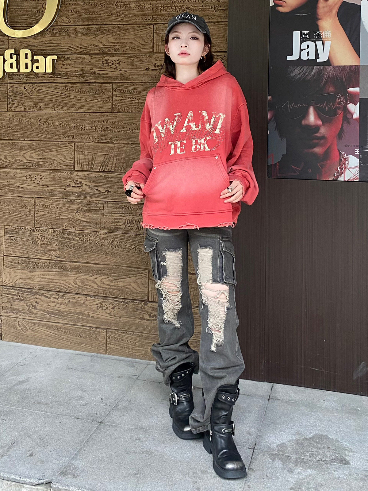 YAVIORA Jersey-Style Streetwear Hoodie