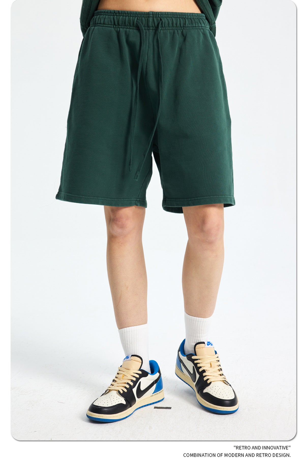 Yaviora Retro Terry Cotton Sports Shorts for Men