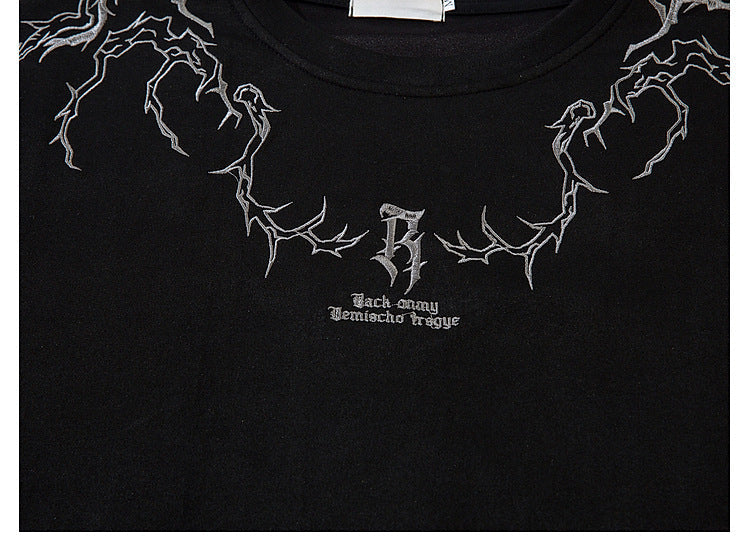 YAVIORA Suede Thorn Tee