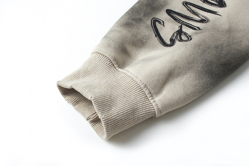 YAVIORA Wasteland Style Washed Embroidered Hoodie