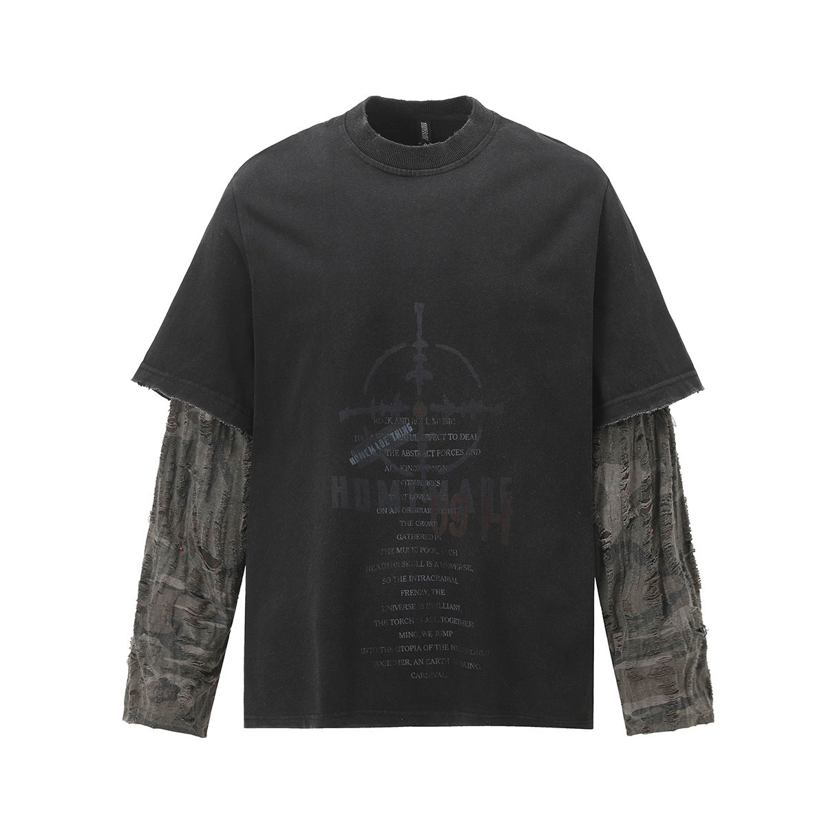 YAVIORA Distressed Layered Longsleeve