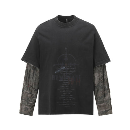 YAVIORA Distressed Layered Longsleeve
