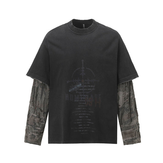 YAVIORA Distressed Layered Longsleeve