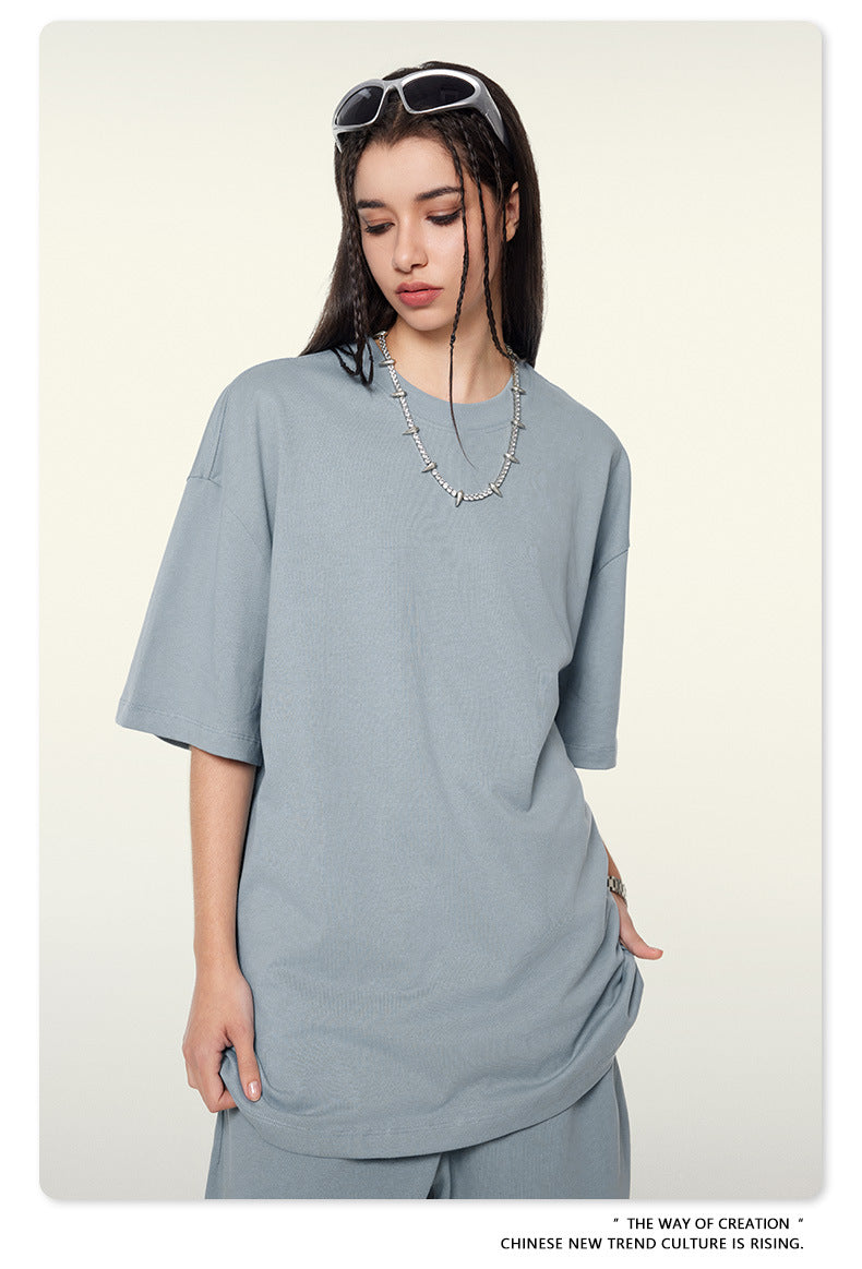Yaviora Summer American Style Solid Color Loose T-Shirt