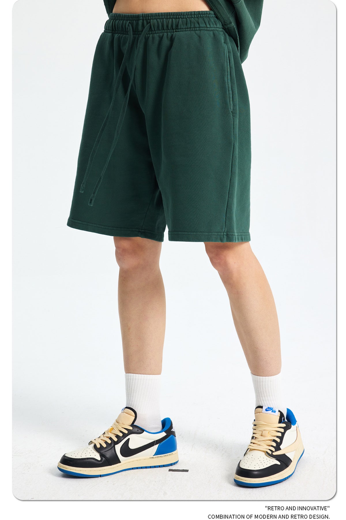 Yaviora Retro Terry Cotton Sports Shorts for Men