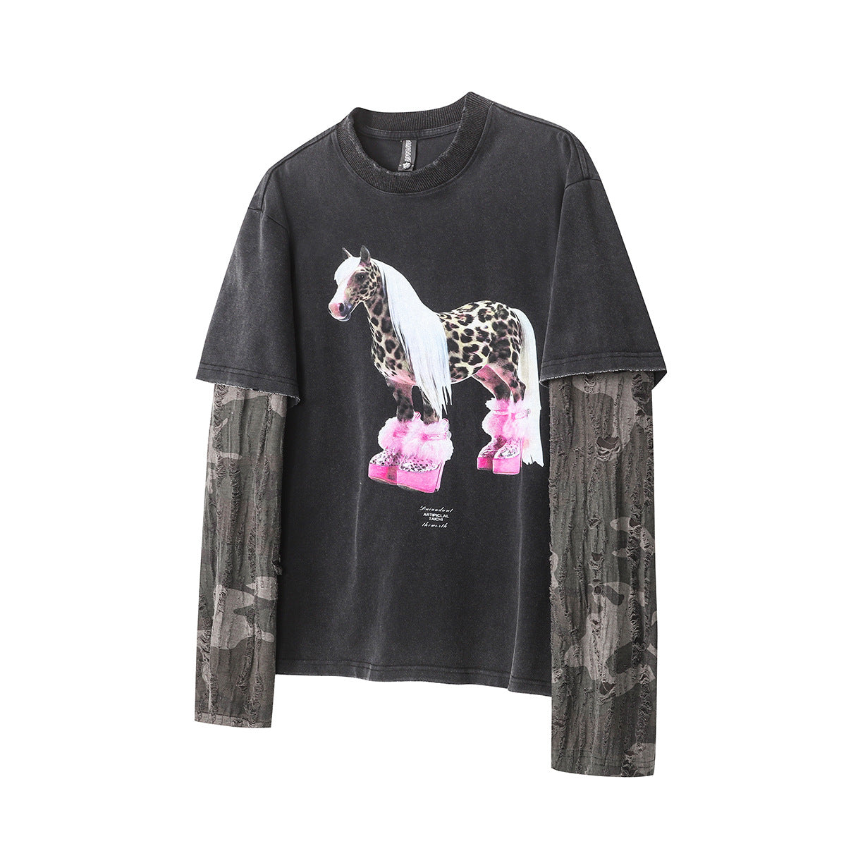 YAVIORA Distressed Layered Longsleeve