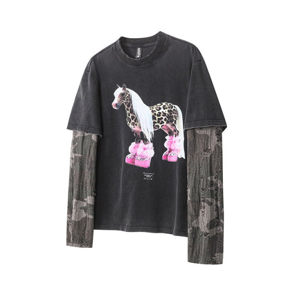 YAVIORA Distressed Layered Longsleeve