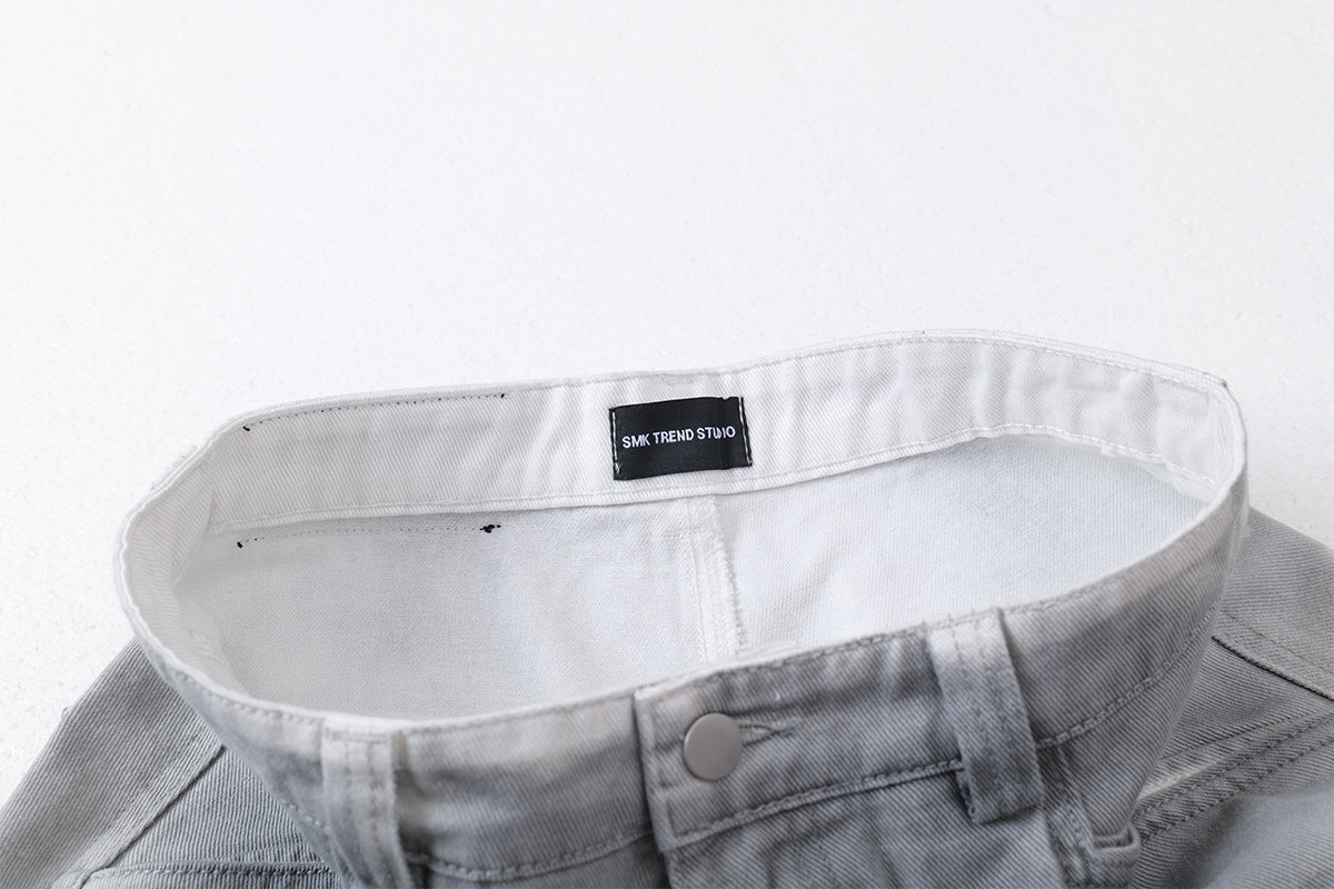 YAVIORA Dirty Dye Deconstructed Design Scimitar Pants