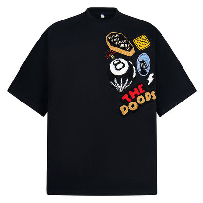 YAVIORA Badge Embroidered Tee