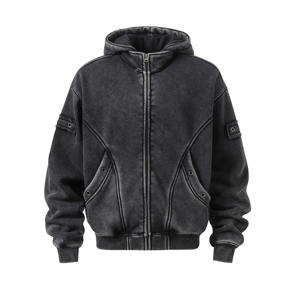 YAVIORA Wasteland Washed Zip-Up Sweatshirt